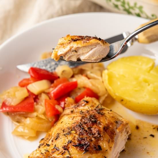 Oven Roasted Chicken Thighs