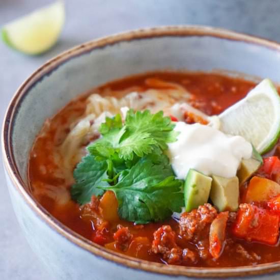 No bean keto chili