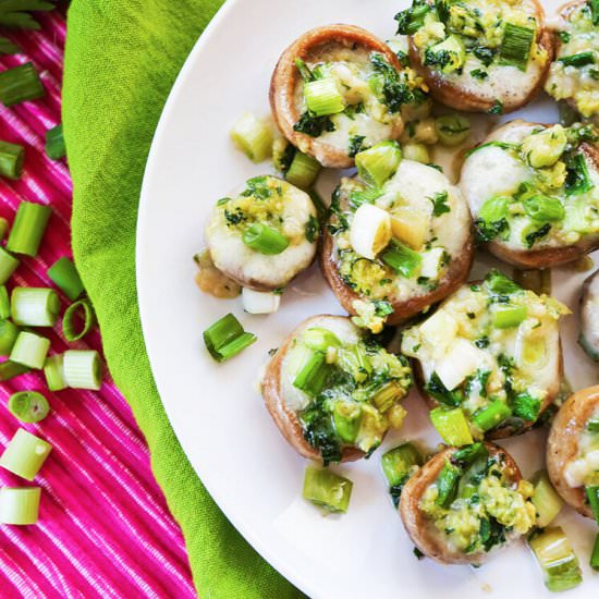 Delicious Brie Stuffed Mushrooms