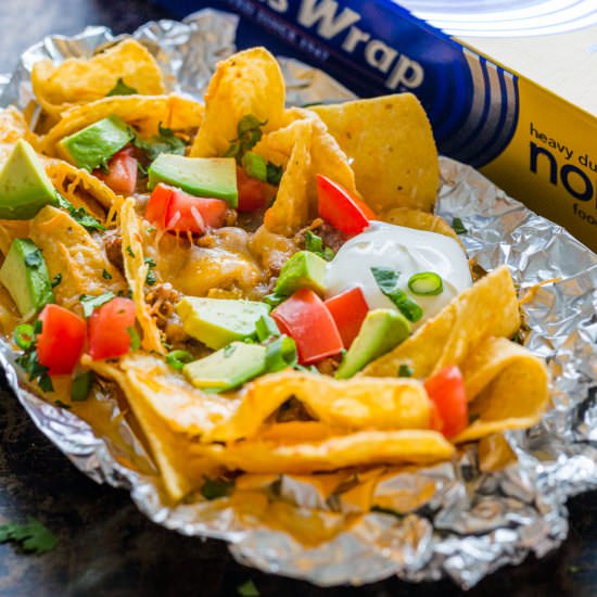 Foil Pack Baked Nachos