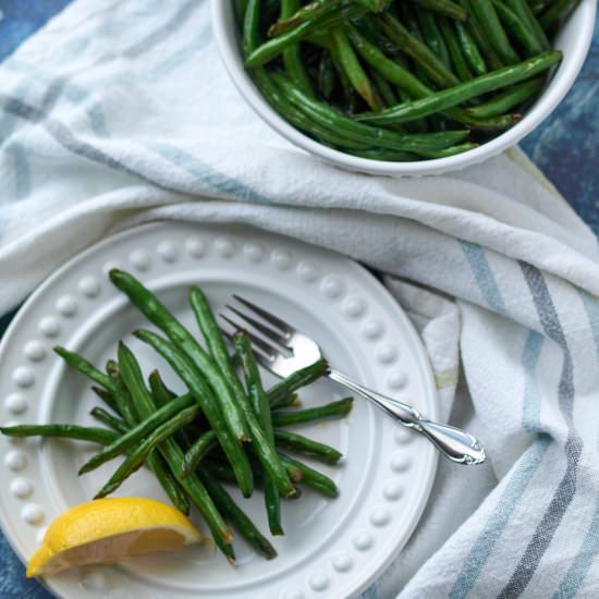 Air Fried Green Beans with Lemon