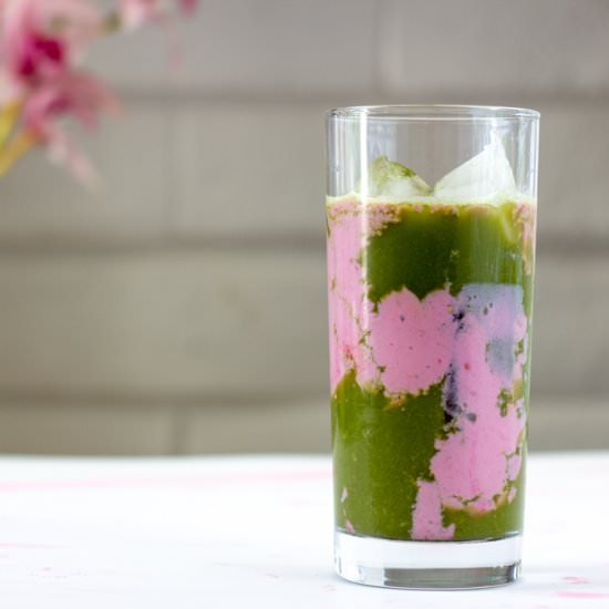 Matcha Rose Latte