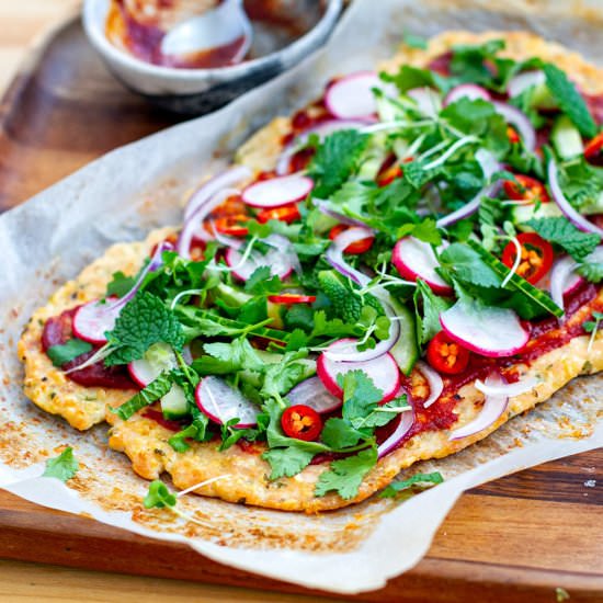 Ground Chicken Crust Pizza (Keto)