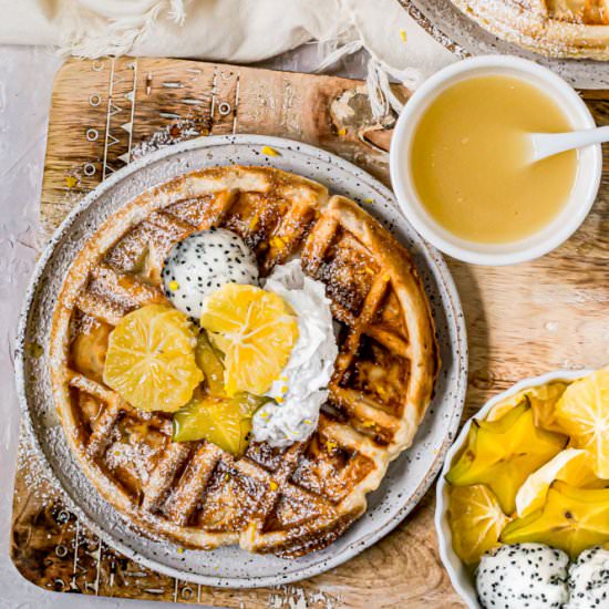 Meyer Lemon “Ricotta” Waffles