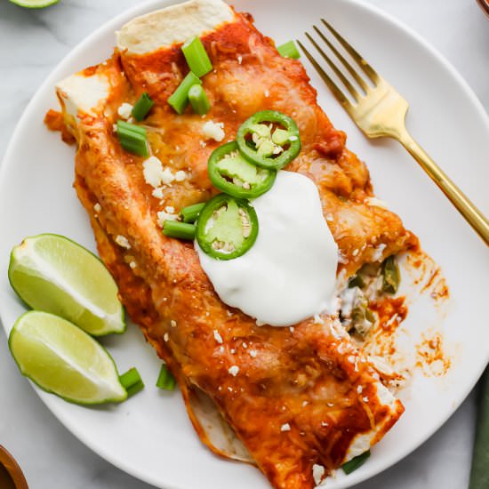 Cheesy Black Bean Enchiladas