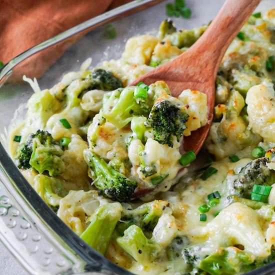 Loaded keto cauliflower casserole