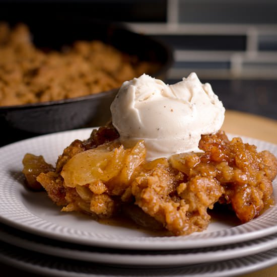 Apple Cobbler with Cookie Topping