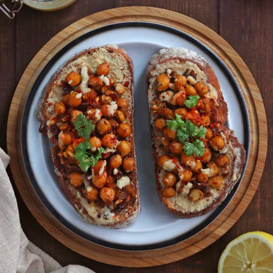 Chickpea Tahini Toast