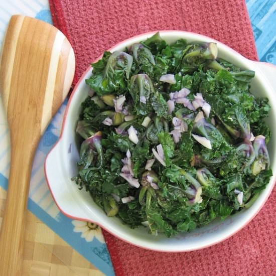 Easy Steamed Brussel Kale Sprouts