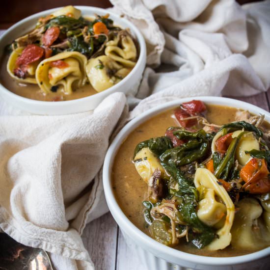 Italian Chicken Tortellini Soup