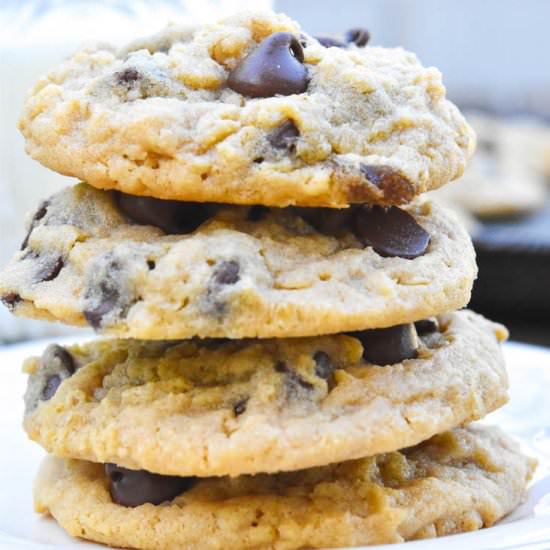 PB oatmeal chocolate chip cookies