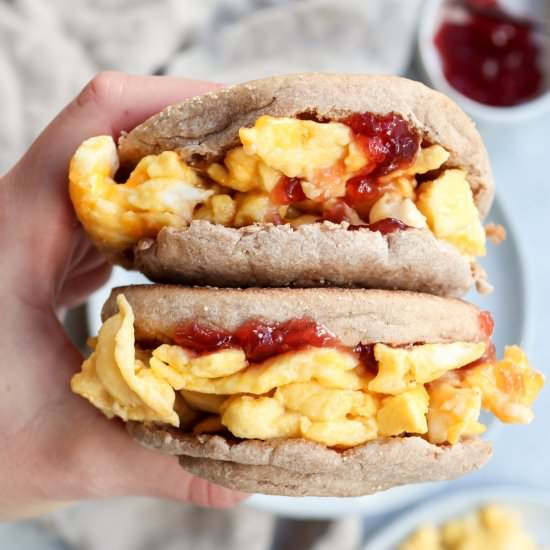 jammy egg & cheese sandwich