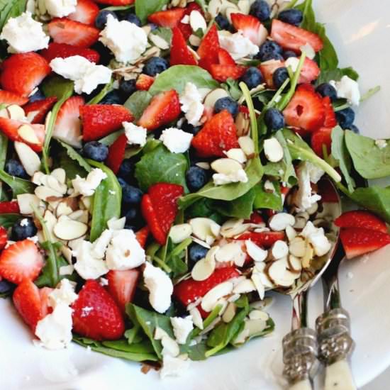 Strawberry Blueberry Spinach Salad