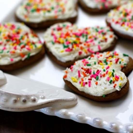 Frosted Gingerbread Cookies