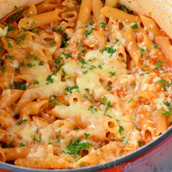 One Pot Chicken Parmesan Pasta