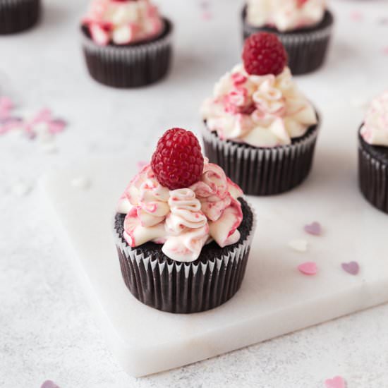 Chocolate Raspberry Cupcakes