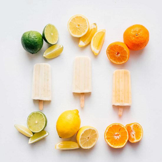 Healthy Creamsicle Popsicles