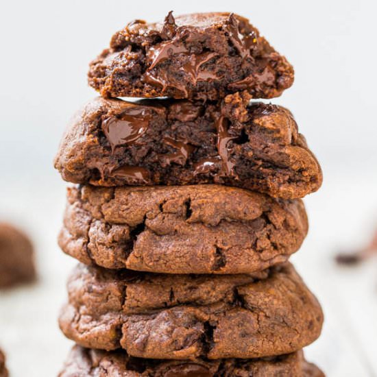 Quadruple Chocolate Pudding Cookies