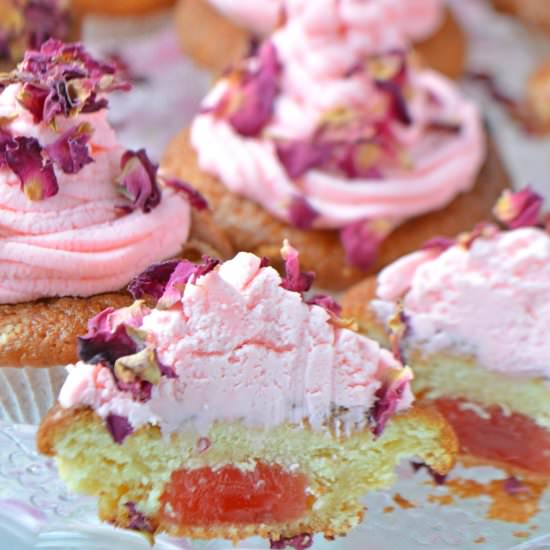 Rose Turkish Delight Cupcakes
