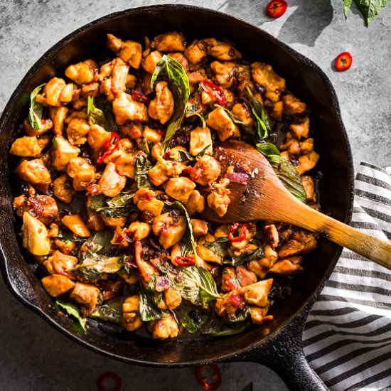 Thai Basil Chicken Stir Fry