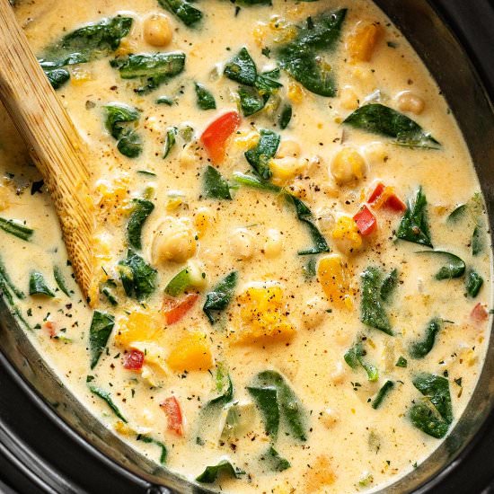 Crockpot Chickpea Butternut Soup