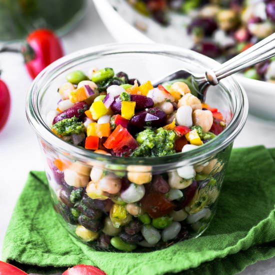 Bean Salad with Chimichurri Sauce