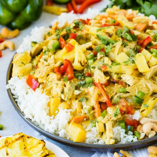 Pineapple Coconut Chicken Curry