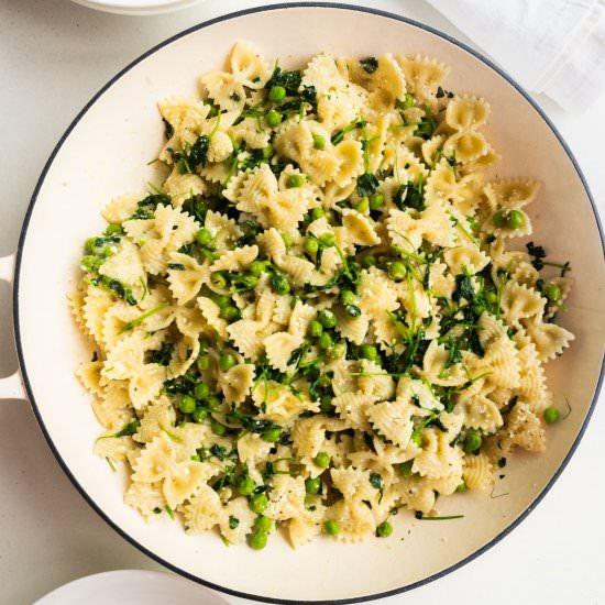 Pea Shoots Pasta