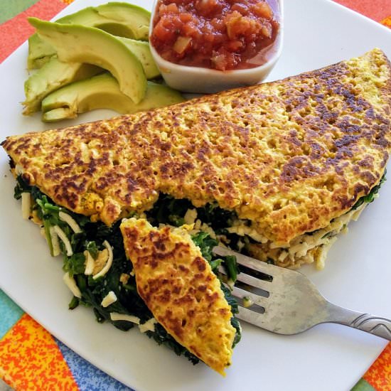 Vegan Omelet Made From Chickpeas