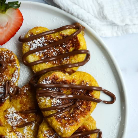 Classic French Toast Hearts