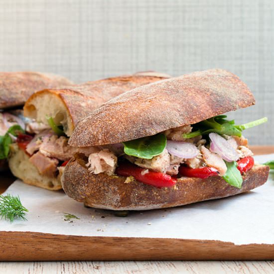 Tuna nicoise sandwich
