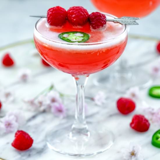 Spicy Raspberry Whiskey Sour