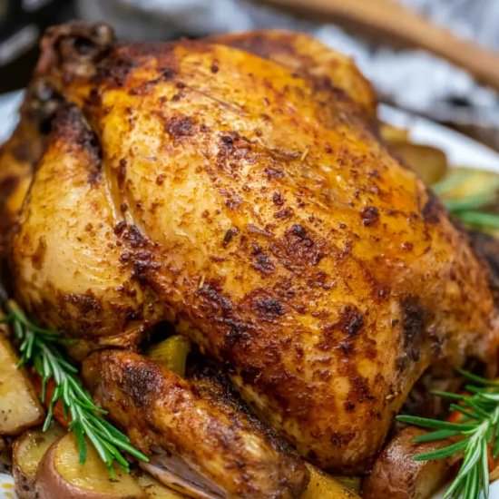 Juicy Crockpot Whole Chicken