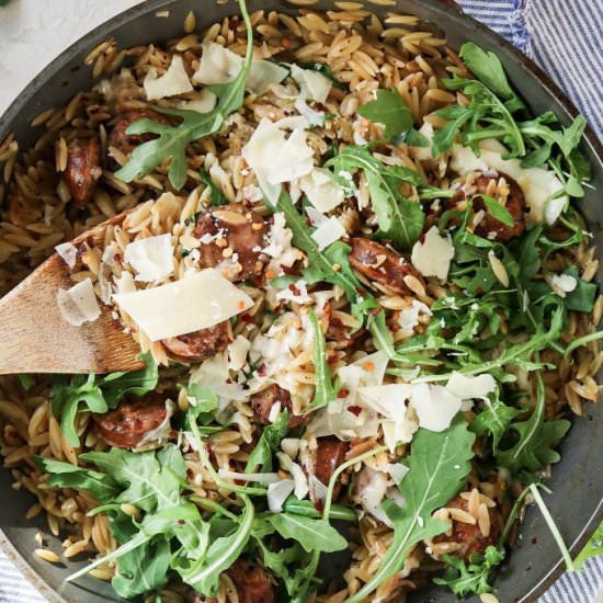 5 Ingredient Chicken Sausage Orzo