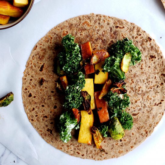 Grilled Tofu Caesar Salad Wrap