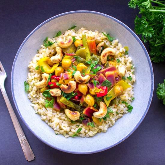 Vibrant Thai Yellow Curry (vegan)