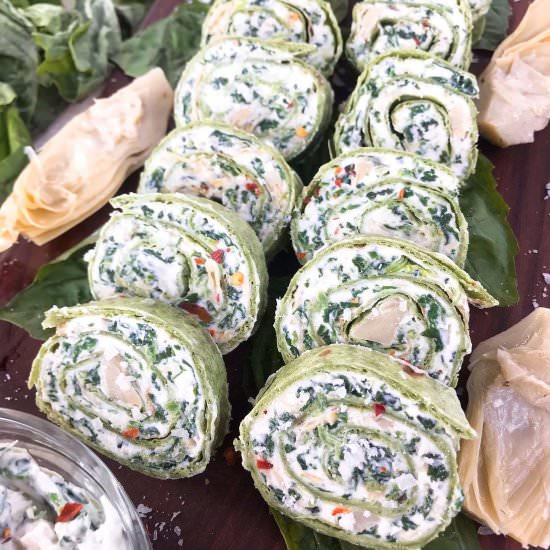 Spinach Artichoke Dip Pinwheels