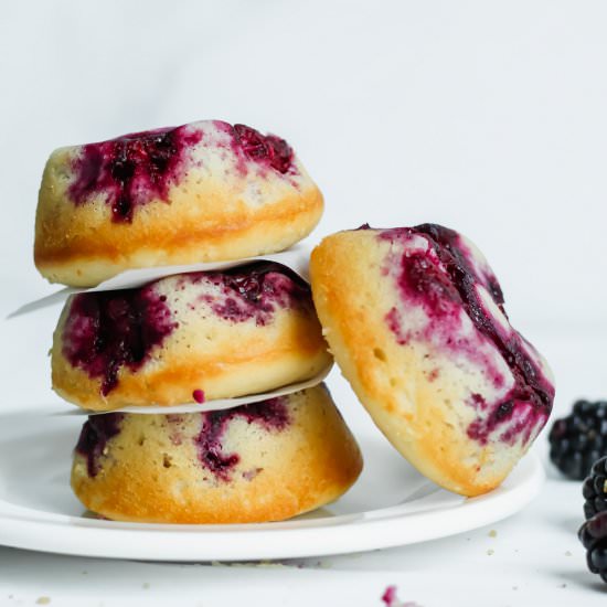 Upside Down Blackberry Cupcakes