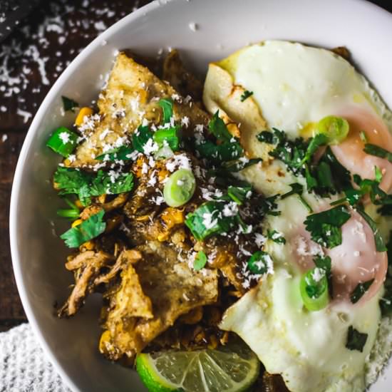 Salsa Verde Chicken Chilaquiles