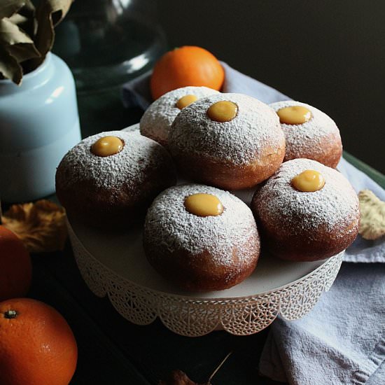 krapfen with orange cream