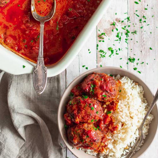 Greek Meatballs In Tomato Sauce
