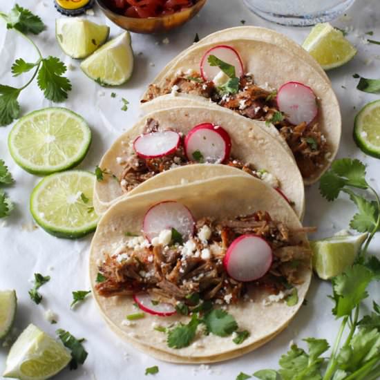 Instant Pot Pork Carnitas Tacos