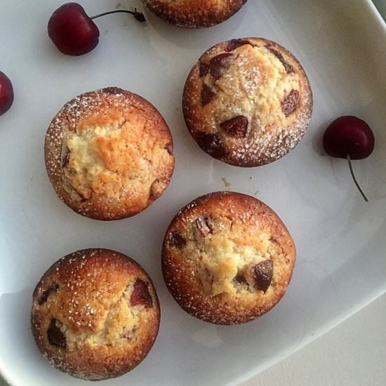 EGGLESS CHERRY MUFFINS