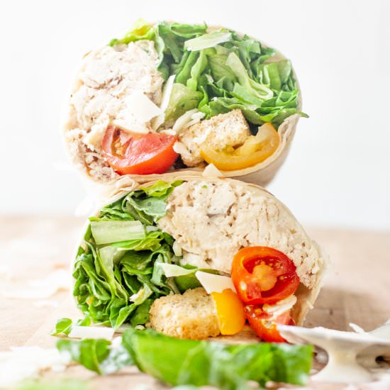 Easy Chicken Caesar Wraps