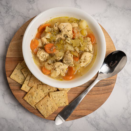 Chicken Soup with Garlic and Ginger