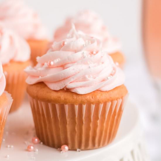 Pink Champagne Cupcakes