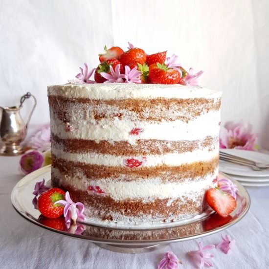 Vanilla Cake, cream cheese frosting