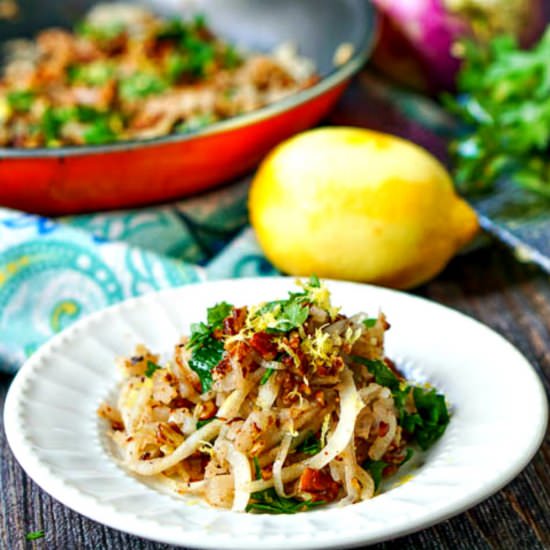 Keto Lemon Garlic Veggie Noodles