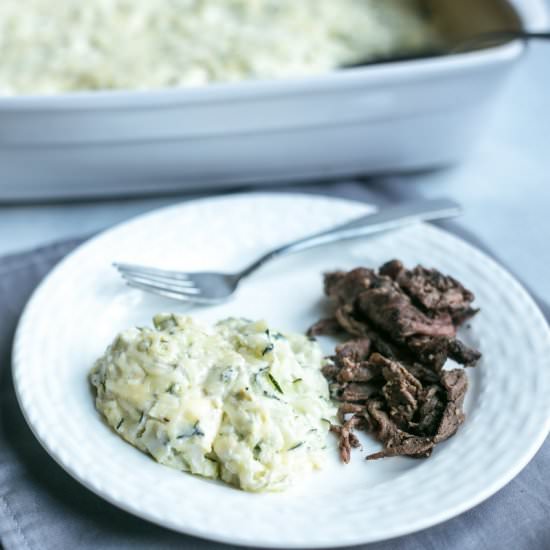 Creamy Shredded Zucchini Casserole
