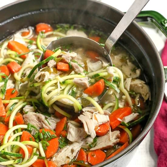 Paleo Chicken Zoodle Soup